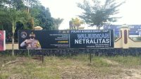 Netralitas Polri dalam Pilkades Serentak Polres Bangka Barat Pasang Spanduk