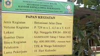 TPK Proyek Program Samisade Desa Sukmajaya Diduga Lakukan Pembohongan Publik