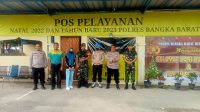 Anggota Koramil 431-02/Muntok Laksanakan Pengamanan di Pos Pam Nataru Pelabuhan Tanjung Kalian