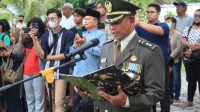 Kasdim Pimpin Upacara Pemakaman Secara Militer Almarhum Sertu Agus Widodo
