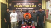 Polsek Tempilang Polres Bangka Barat Amankan Pelaku Pengedar Narkotika
