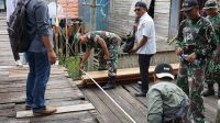 Kasdim Tinjau Lokasi Rencana Karya Bakti Pembuatan Jembatan Titian di Kelurahan Danau Tundai