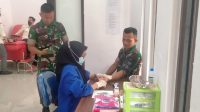 Bantu Ketersediaan Stok Darah, Anggota Kodim 0431/Bangka Barat Lakukan Donor Darah di Kantor PMI