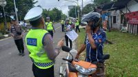 Sepekan Operasi Keselamatan Menumbing 2023 Satlantas Polres Bangka Barat memberikan 80 surat teguran