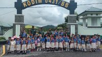 Puluhan Anak TK Santa Maria Kunjungi Makodim 0431/Bangka Barat