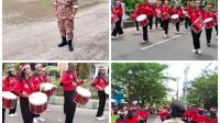 Tampil memukau Korps Drumband Gerdayak Indonesia Provinsi Kalteng meriahkan Pawai Tarhib Ramadhan 1444 H