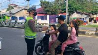 CIPTAKAN KAMSELTIBCAR LANTAS YANG KONDUSIF, SAT LANTAS POLRES BANGKA BARAT RUTIN LAKSANAKAN PATROLI SIANG HARI
