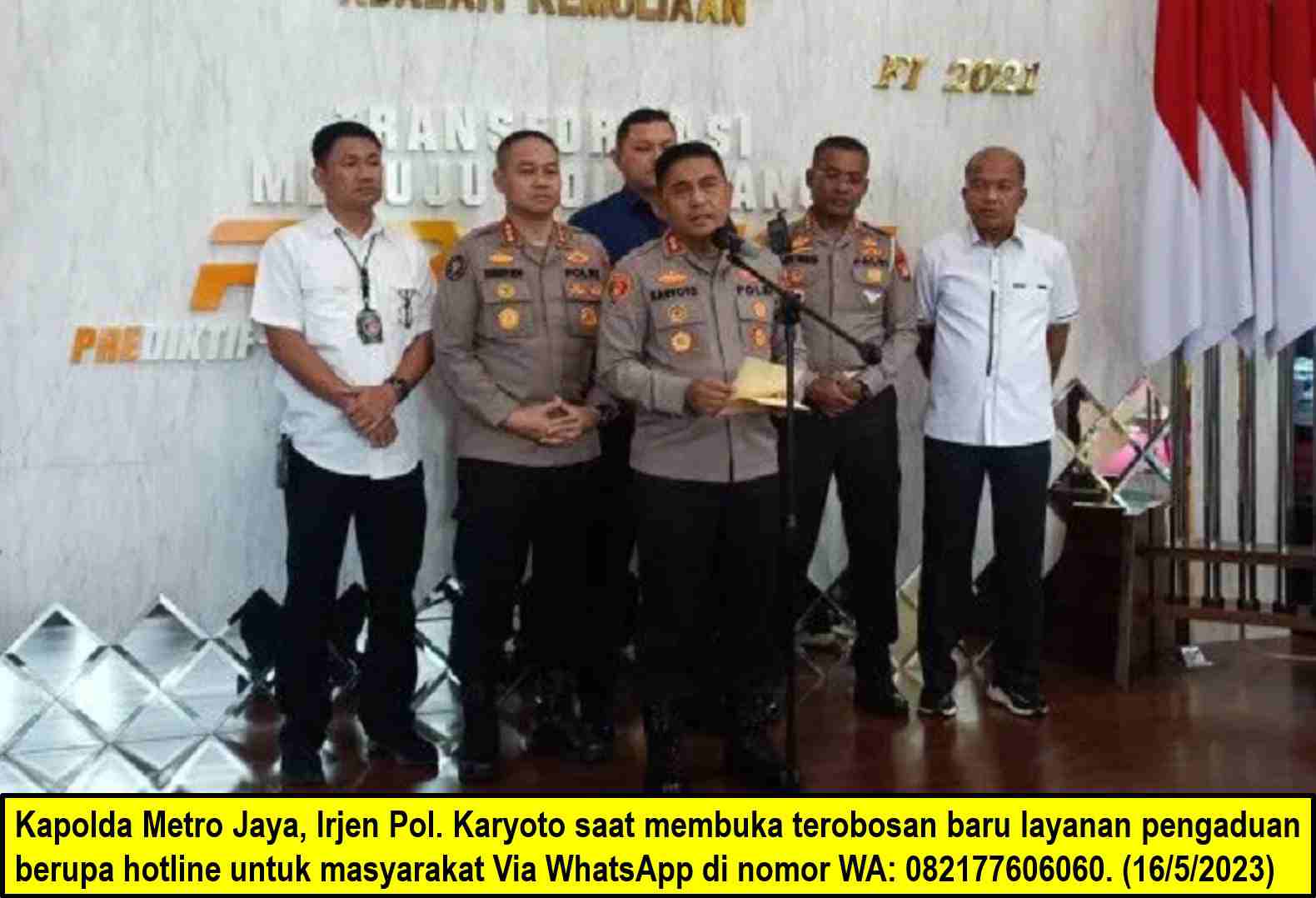 Apresiasi Polda Metro Buka Pengaduan Lewat WhatsApp, Ketum APTIKNAS: Optimis Laporan Saya Terdahulu Ditindaklanjuti 