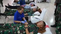 Korem 102/Pjg Adakan Baksos Donor Darah Dalam Rangka HUT Kodam XII/Tpr ke-65