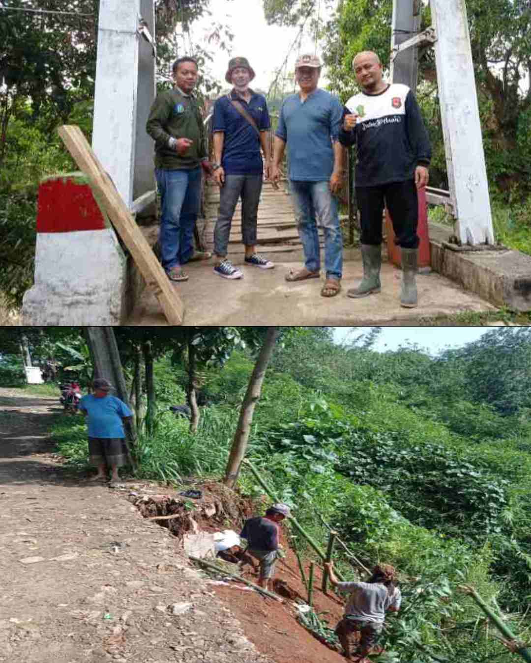 Jembatan Penghubung Antara Desa Pasirlaja dan Kadumanggu dari Dua Kecamatan Perlu Perhatian DPUPR Kab. Bogor 