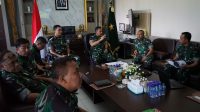 Korem 102/Pjg Terima Tim Mabesad Peninjauan Kesiapan Pembentukan Kodam di Provinsi Kateng