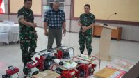 Korem 102/Pjg Terima Bantuan Alat Pemadam Kebakaran Hutan dan Lahan dari PT.RMU