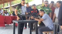 Kasrem 102/Pjg Ikuti Perlombaan Menembak Bidang Berburu Polda Kalteng