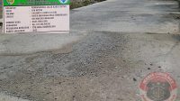 Piye Toh Ki…? Belum Lama Selesai Dikerjakan Rabat Beton Desa Sumbersari Kecamatan Megaluh Sudah Rusak