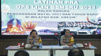 Polres Gresik Gelar Latihan Pra Ops Lilin Semeru 2023 di Kabupaten Gresik