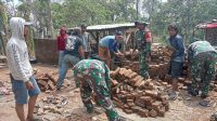 Rumah Warga Desa Pagung Mulai Dibongkar Satgas TMMD