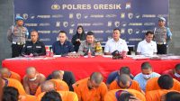 Polres Gresik Gelar Press Conference Asta Cita 100 Hari Presiden Indonesia, 18 Hari Berhasil Ungkas Kasus Judi hingga Narkoba