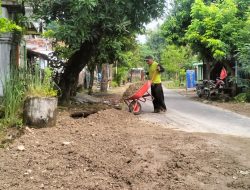 Pasca Banjir, Pemdes Sidomulyo Perbaikan Jalan Rusak Dan berlubang