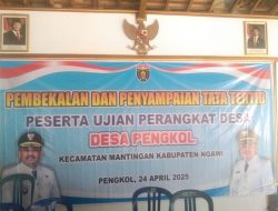 Peserta Ujian Perangkat Desa Pengkol Kecamatan Mantingan Kabupaten Ngawi Berjalan Dengan Sukses