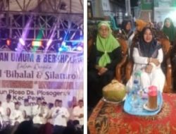JAM’IYAH ISTIGHOSAH “MAHABBATUL AULIYA” DESA PLOSOGENUK, GELAR HALAL BIHALAL HADIRKAN NING UMI LAILA