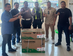 Jogo Kediri, PERADI Kediri Raya Beri Bantuan AC Pos Lantas Jongbiru Pasca Pembakaran dan Penjarahan