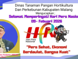 Ucapan Hari Pers Nasional Dinas Tanaman Pangan Hortikultura Perkebunan Kabupaten Malang