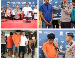 Tiga Gangster Kampungan Ditangkap, Polres Gresik Beri Tindakan Tegas Terukur