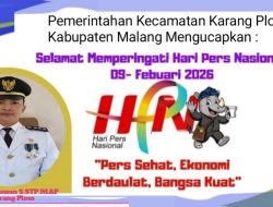 Ucapan Hari Pers Pemerintahan Kecamatan Karang ploso Kabupaten Malang