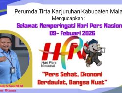 Ucapan Hari Pers Nasional Perumda Tirta Kanjuruhan Kabupaten Malang