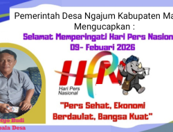 Ucapan Hari Pers Nasional Pemerintah Desa Ngajum Kabupaten Malang