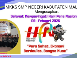 Ucapan Hari Pers Nasional MKKS SMP NEGERI Kabupaten Malang