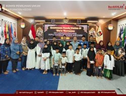 Jelang Ramadan, KPU Kabupaten Kediri Santuni Anak Yatim dan Gelar Doa Bersama