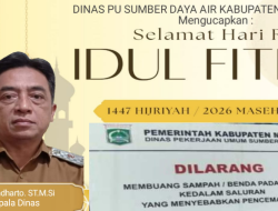 Ucapan Hari Raya Idul Fitri 1447 H. Dinas PU Sumber Daya Air Kabupaten Malang