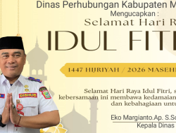 Ucapan Hari Raya Idul Fitri 1447 H. Dinas Perhubungan Kabupaten Malang