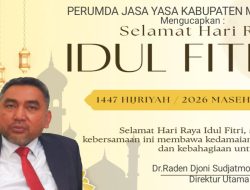 Ucapan Idul Fitri Keluarga Besar Perumda Jasa yasa Kabupaten Malang