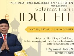 Ucapan Idul Fitri Perumda Tirta Kanjuruhan Kabupaten Malang