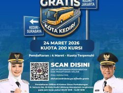 Pemkot Kediri Buka Program Balik Gratis 2026, Sediakan 200 Kursi ke Jakarta dan Surabaya