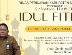 Ucapan Hari Raya Idul Fitri 1447 H. Dinas Perikanan Kabupaten Malang