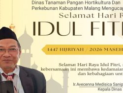Ucapan Hari Raya Idul Fitri 1447 H. Dinas Tanaman Pangan Hortikultura dan Perkebunan Kabupaten Malang