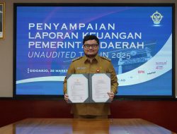 Mas Dhito Serahkan LKPD 2025 ke BPK Jatim, Tegaskan Komitmen Transparansi Keuangan Daerah