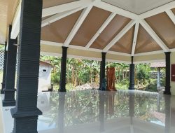 Renovasi pengecatan pendopo Kantor Desa Nampu Madiun Lebih Cantik dan Bersih