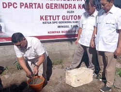 DPC Gerindra Kabupaten Kediri Renovasi Kantor, Ketut Gutomo Bidik Konsolidasi Politik Menuju Target 10 Kursi