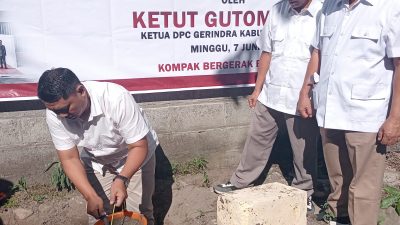 DPC Gerindra Kabupaten Kediri Renovasi Kantor, Ketut Gutomo Bidik Konsolidasi Politik Menuju Target 10 Kursi