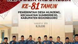 Pemerintah Desa Mlinjeng Kecamatan Sumberrejo Kabupaten Bojonegoro Mengucapkan HUT Kemerdekaan RI Ke – 81