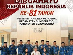 Pemerintah Desa Mlinjeng Kecamatan Sumberrejo Kabupaten Bojonegoro Mengucapkan HUT Kemerdekaan RI Ke – 81
