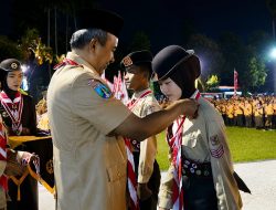 1.923 Pramuka Garuda Kabupaten Kediri Dilantik, Bukan Sekadar Gelar tapi Harus Jadi Teladan