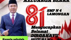 SMP NEGERI 4 Kabupaten Lamongan Mengucapkan HUT Kemerdekaan RI Ke – 81