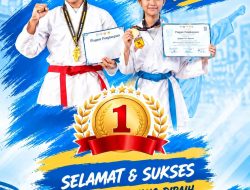 Gemilang di Arena Karate, Khansa dan Berliana Harumkan Nama SMPN 1 Kandat