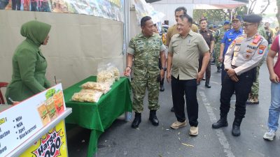 Peringati HUT Ke-81 TNI, Kodim 0809/Kediri Gebrak UMKM Kediri Lewat Bazar, Alutsista hingga Produk Lokal