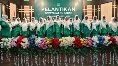 Fatayat NU Babat Resmi Dilantik, Umi Nur Faridah Tekankan Marwah, Amanah, dan Kerja Tuntas